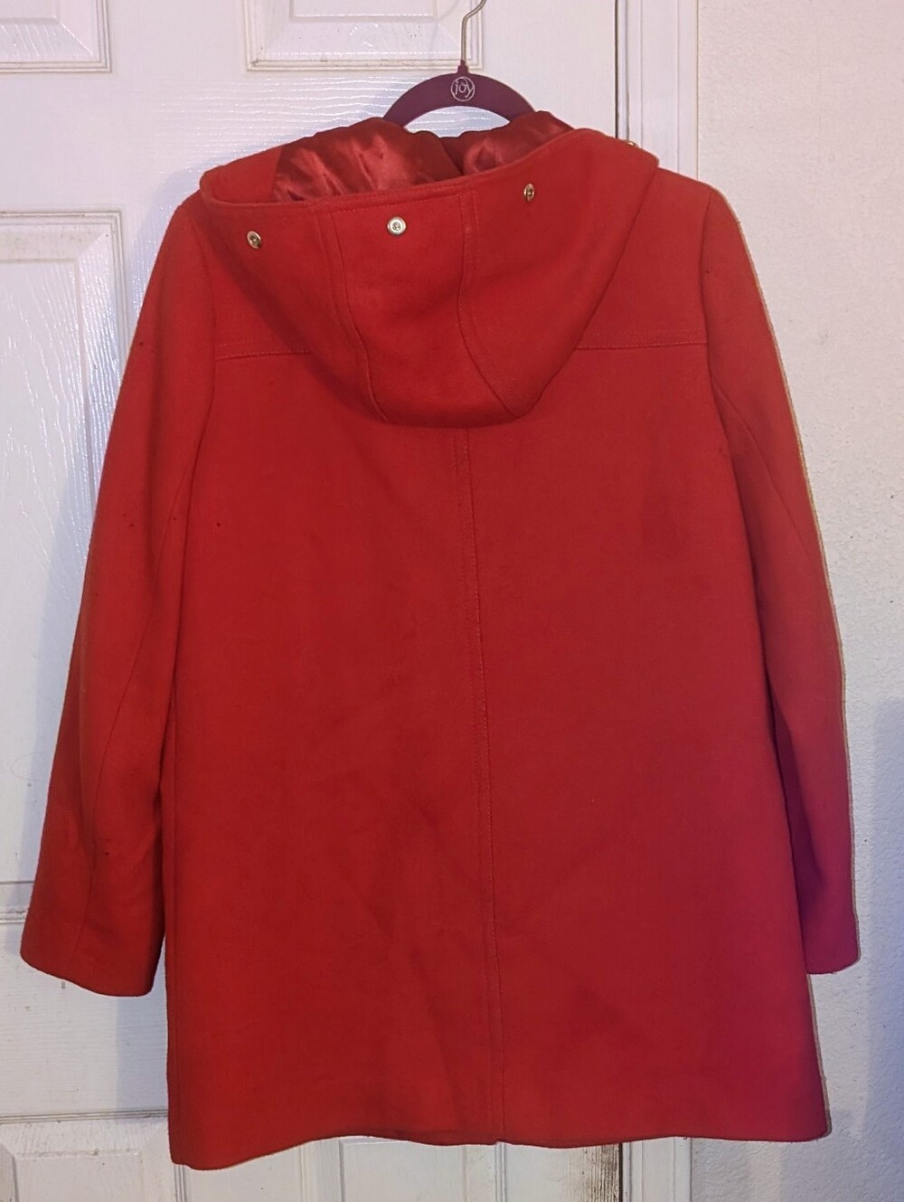 J. Crew Women's Red Hooded Wool-Blend Vail Parka - Picture 5 of 5